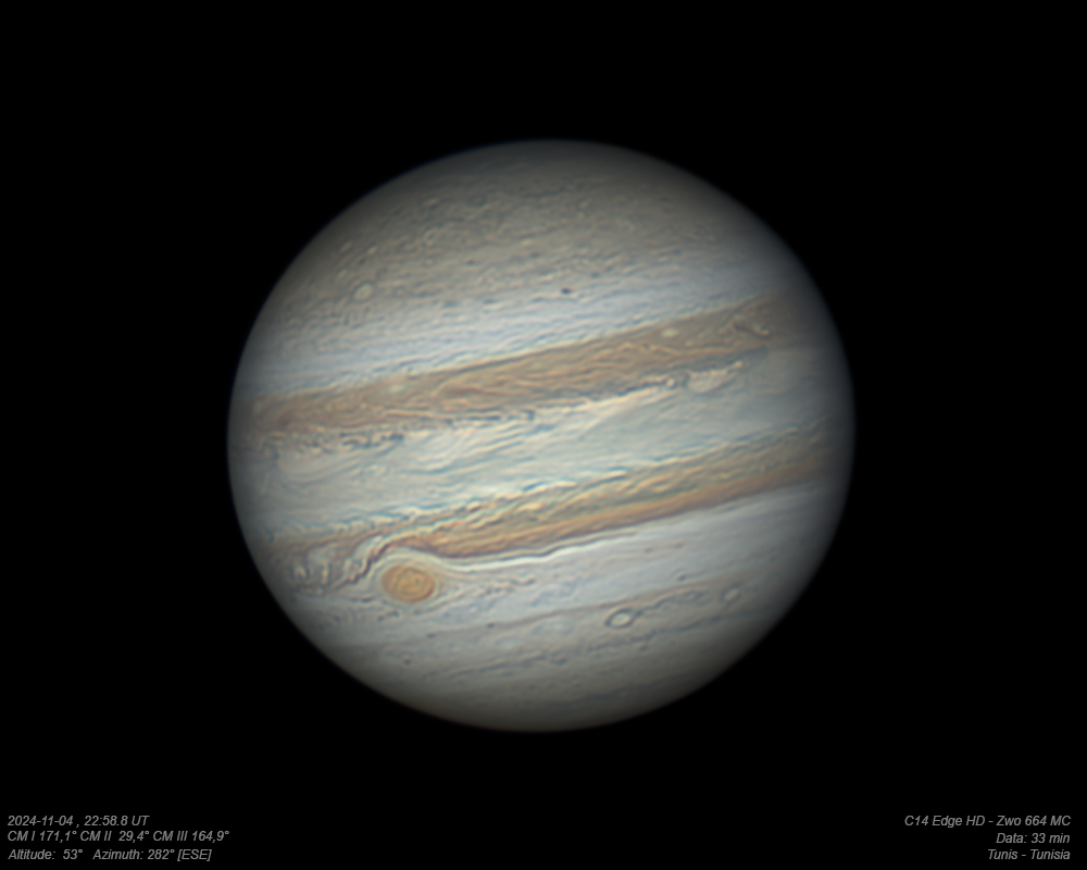 Jupiter photographiée par Daniel H. DRISS